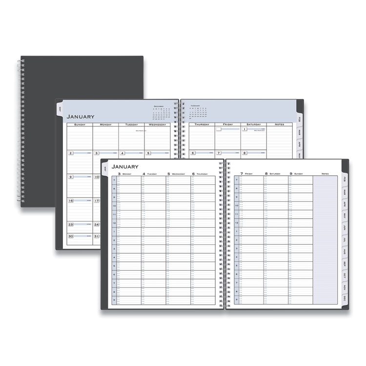 Blue Sky Passages Appointment Planner, 11 x 8.5, Charcoal Cover, 12-Month (Jan to Dec): 2026 (BLS100009)