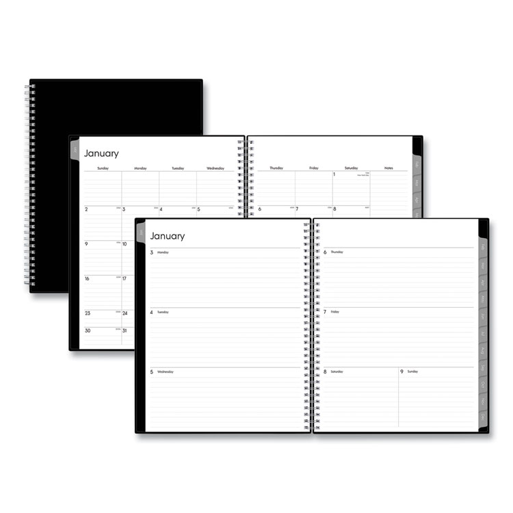 Blue Sky Enterprise Weekly/Monthly Planner, 11 x 8.5, Black Cover, 12-Month (Jan to Dec): 2026 (BLS111288)