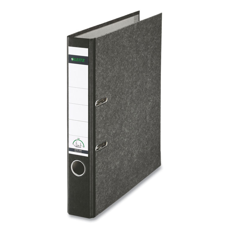 Leitz European Premium A4 Lever-Arch Two-Ring Binder, 2" Capacity, 11.7 x 8.27, Black Marble (LTZR50)