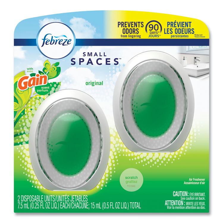 Febreze smallSPACES, Gain Original Scent, 7.5 mL Cartridge, 2/Pack (PGC93330EA)