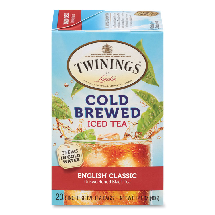 TWININGS Cold Brew Iced Tea Bags, English Classic, 0.07 oz Tea Bag, 20/Box (TWG51331)