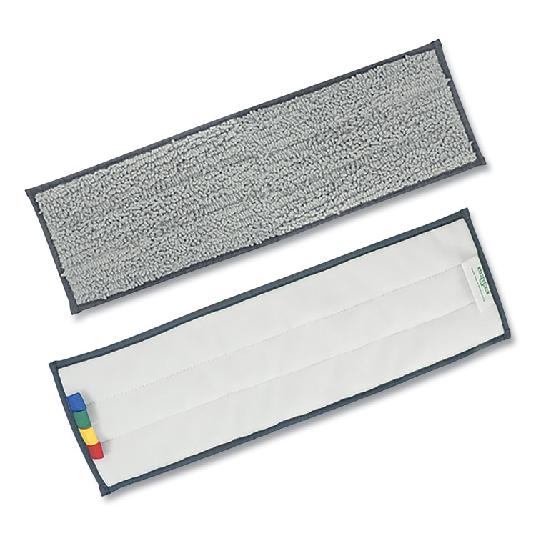 Unger Excella Reusable Mopping Pad, 20 x 6, Gray with Color-Coding Tabs (UNGEF40M)