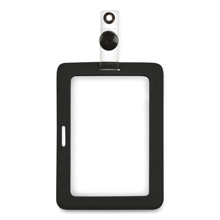 Cosco MyID Badge Holder, Vertical/Horizontal, 3 5/8 x 2 1/4, Black, 1/ea (COS075015)