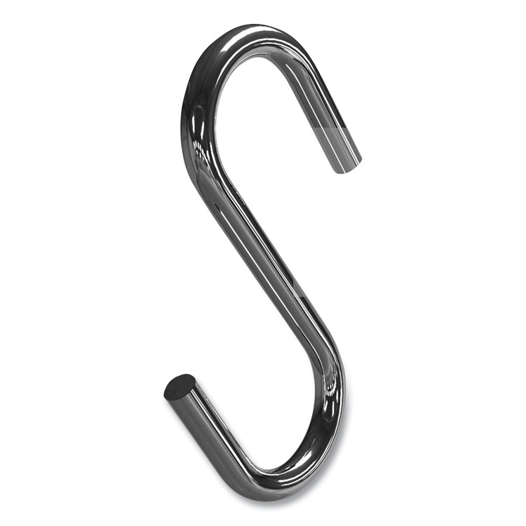 deflecto S Hooks, Metal, Silver, 50/Pack (DEF20013)