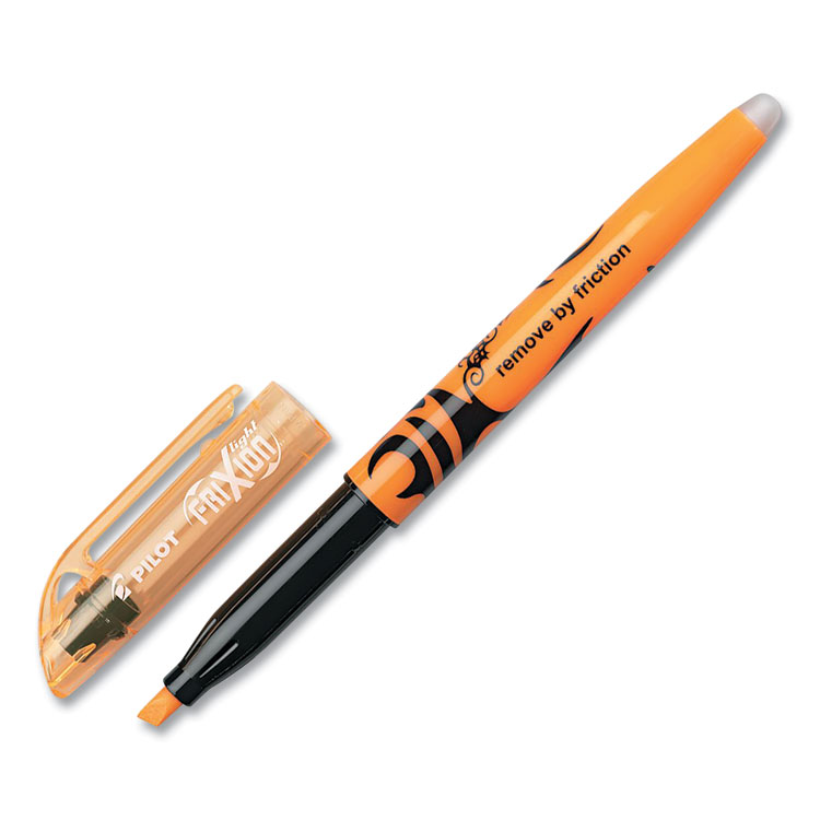 Pilot FriXion Light Erasable Highlighter, Orange Ink, Chisel Tip, Orange/Black Barrel, Dozen (PIL46504DZ)