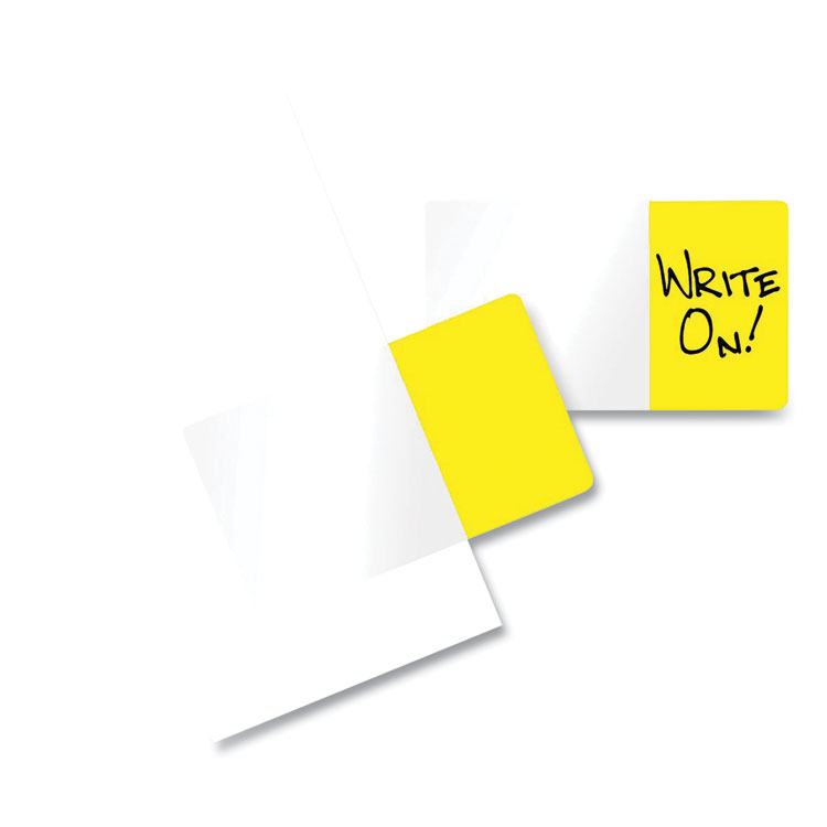 Redi-Tag Easy-To-Read Self-Stick Index Tabs, Yellow, 50/Pack (RTG76805)