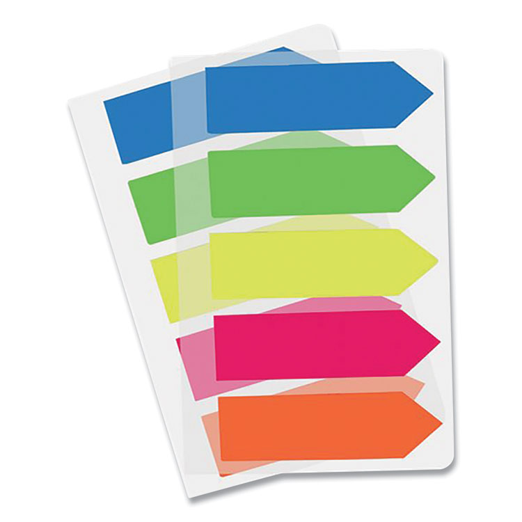 Redi-Tag Removable Small Arrow Page Flags, Blue, Green, Orange Pink, Yellow, 125/Pack (RTG31118)