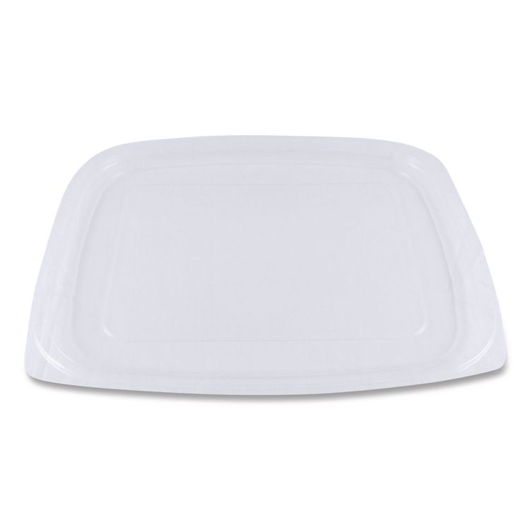 World Centric PLA Rectangular Deli Container Lids, 6.5 x 7.5 x 0.3, Clear, Plastic, 600/Carton (WORRDLCS24)