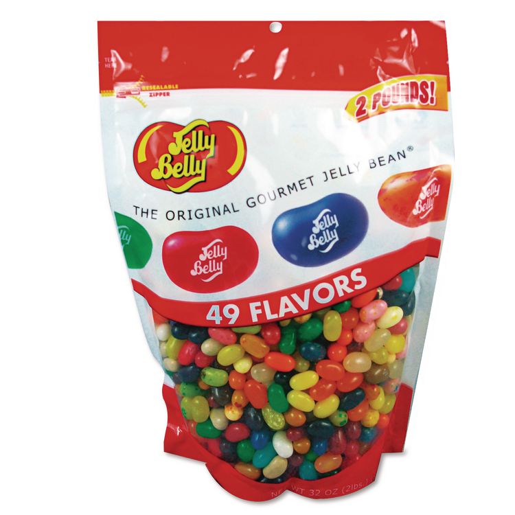 Jelly Belly Candy, 49 Assorted Flavors, 2 lb Bag (OFX98475)