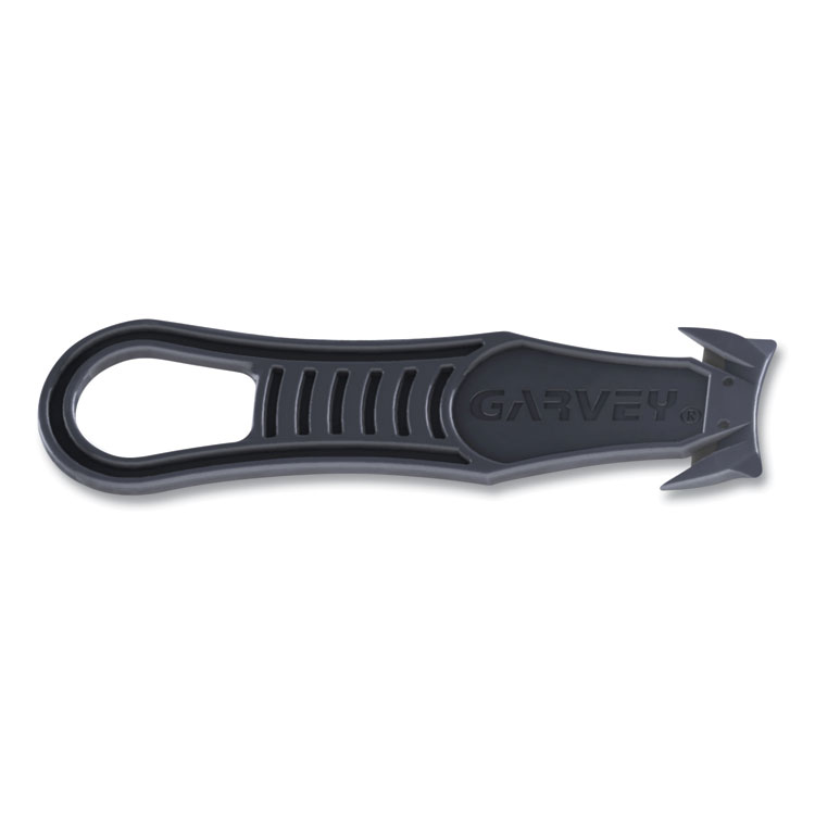 Garvey Safety Cutter Box Cutter Knife with Double Shielded Blade, 4" Plastic Handle, Black, 5/Pack (COS091459)