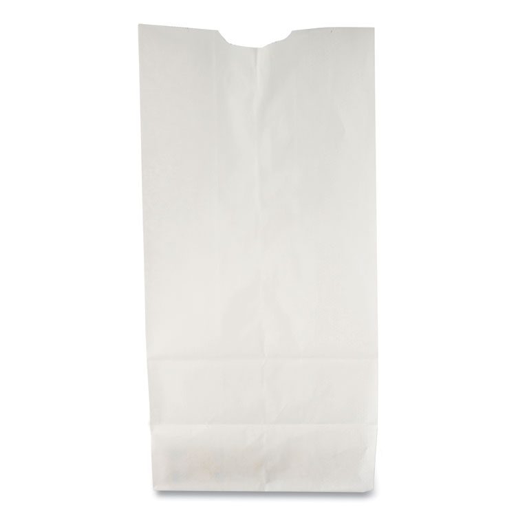 ROSS & WALLACE PAPER PRODUCTS, INC. Grocery Paper Bags, 2# Size, 30# Basis Weight, 4.13" x 2.63" x 7.88", White, 500/Bundle (BAGGW2500)