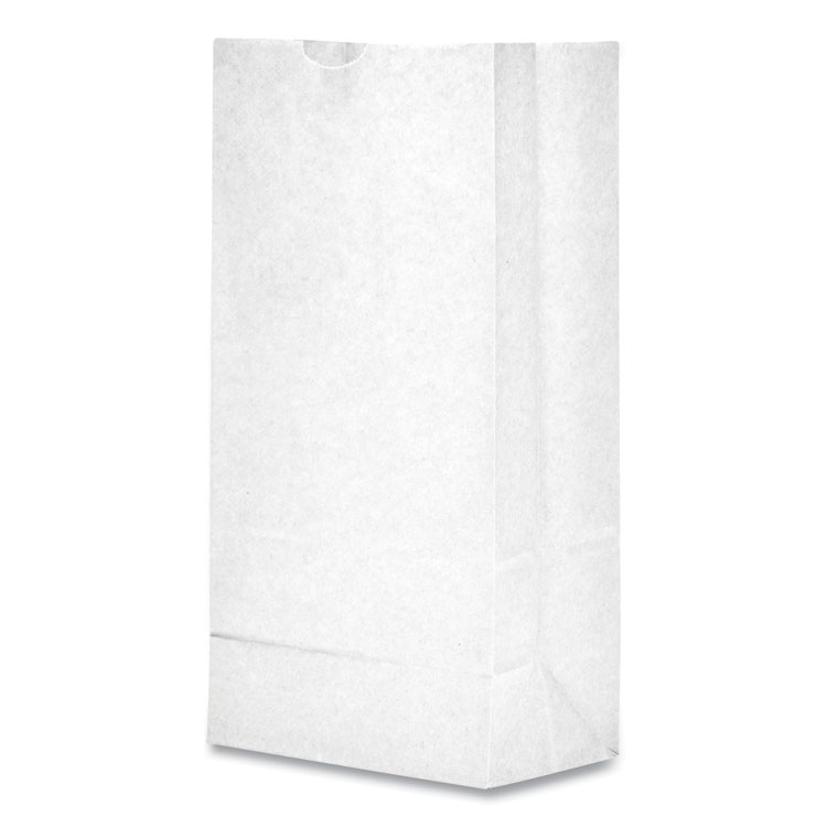 ROSS & WALLACE PAPER PRODUCTS, INC. Grocery Paper Bags, 8# Size, 35# Basis Weight, 6" x 3.88" x 12.5", White, 500/Bundle (BAGGW8500)
