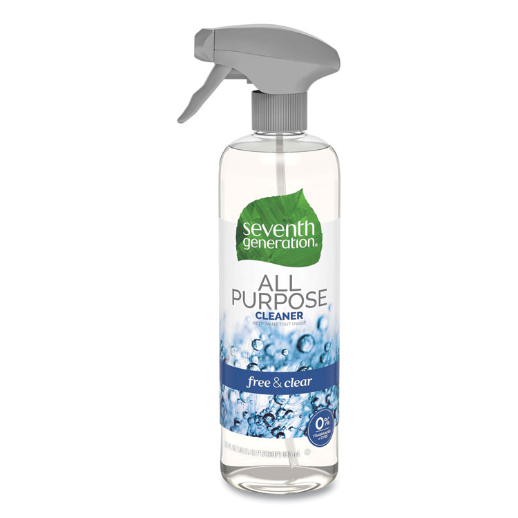Seventh Generation Natural All-Purpose Cleaner, Free and Clear/Unscented, 23 oz Trigger Spray Bottle (SEV44713EA)