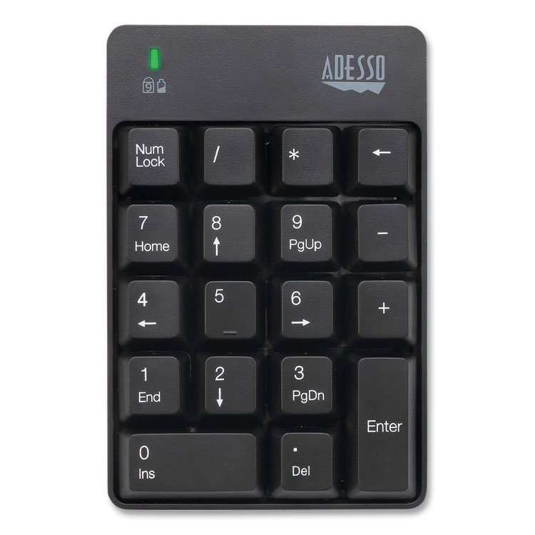 Adesso WKB6010UB Wireless 18-Key Numeric USB Keypad, Black (ADEWKB6010UB)