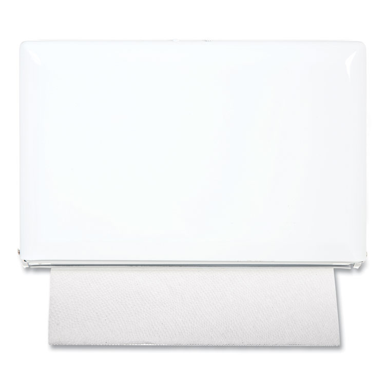 San Jamar Singlefold Paper Towel Dispenser, 10.75 x 6 x 7.5, White (SJMT1800WH)
