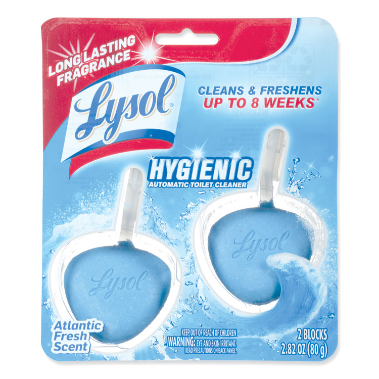 LYSOL Brand Hygienic Automatic Toilet Bowl Cleaner, Atlantic Fresh, 2/Pack (RAC83721)
