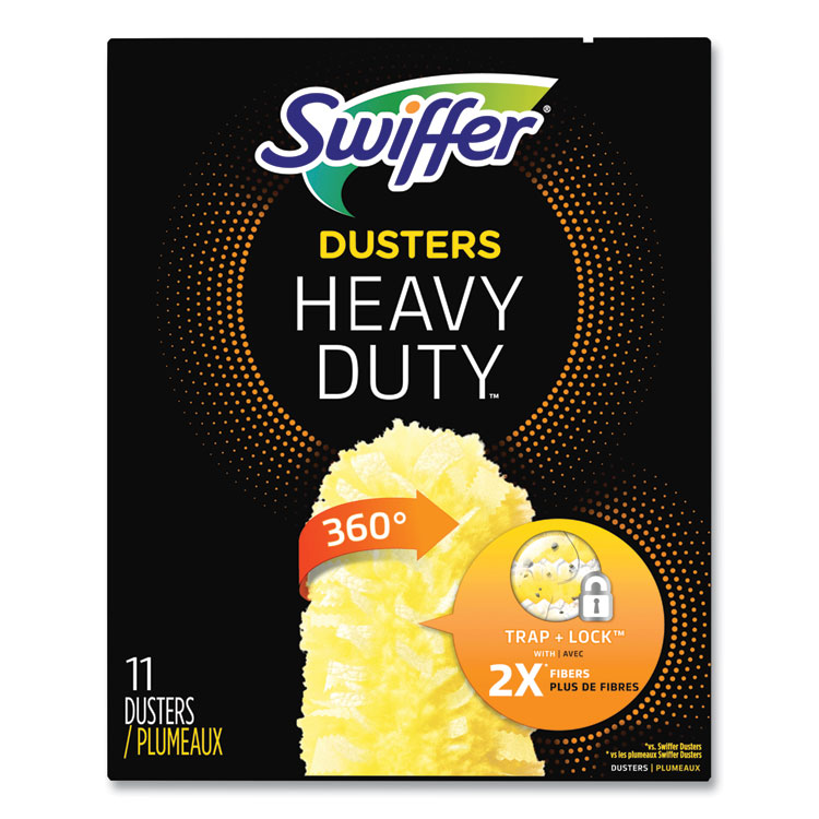Swiffer Heavy Duty Dusters Refill, Dust Lock Fiber, Yellow, 33/Carton (PGC99035)