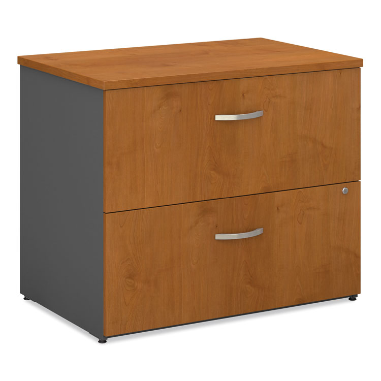 Bush Series C Lateral File, 2 Legal/Letter/A4/A5-Size File Drawers, Natural Cherry/Graphite Gray, 35.75" x 23.38" x 29.88" (BSHWC72454ASU)