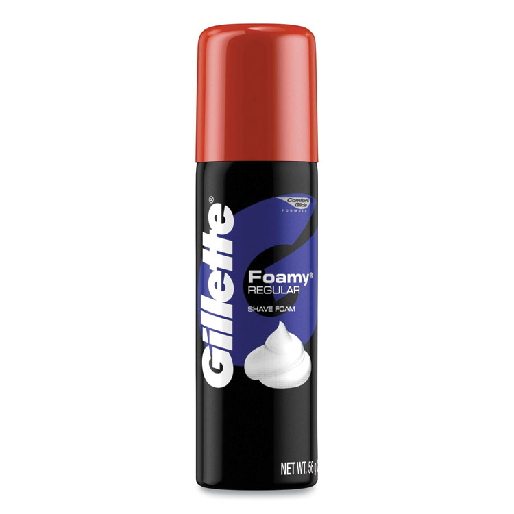 Gillette Foamy Shave Cream, Original Scent, 2 oz Aerosol Spray Can, 48/Carton (PGC14501)