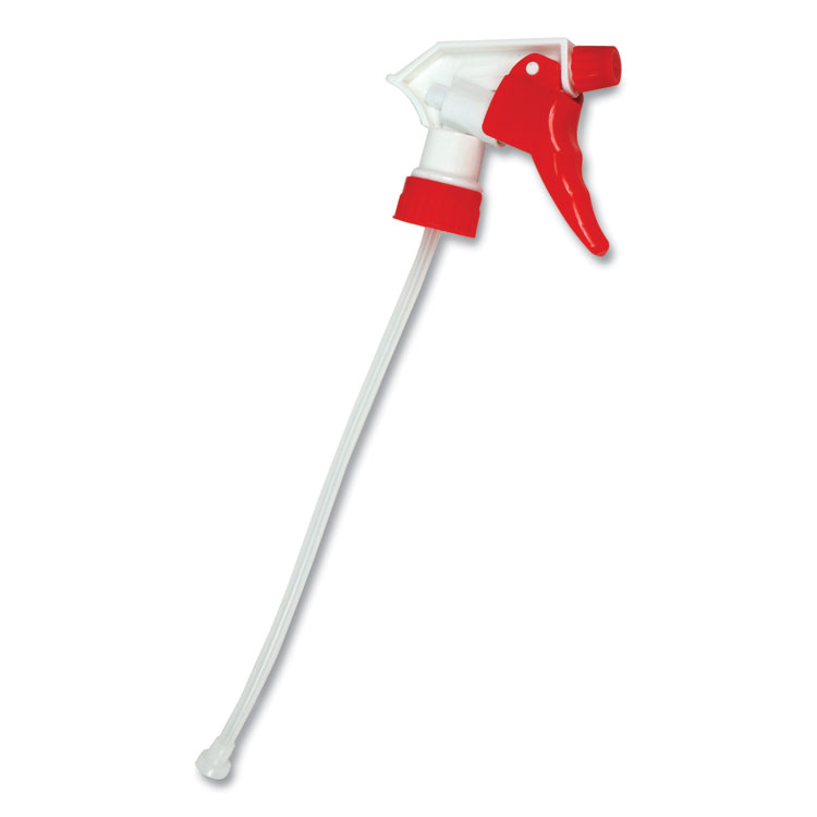 Impact Spray Trigger, 9.5" Tube, Fits 32 oz Bottles, Red/White (IMP490624)