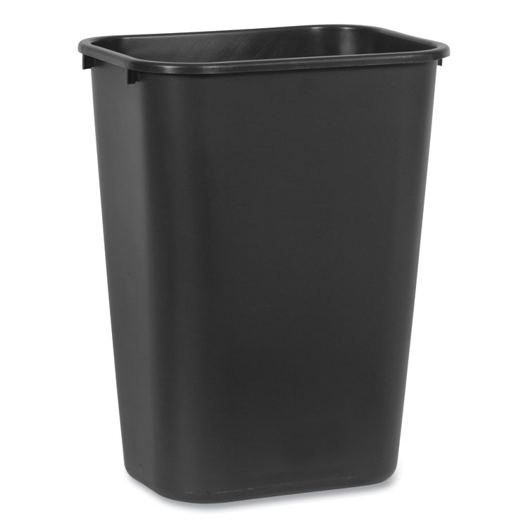 Rubbermaid Commercial Deskside Plastic Wastebasket, 10.25 gal, Plastic, Black (RCP295700BK)