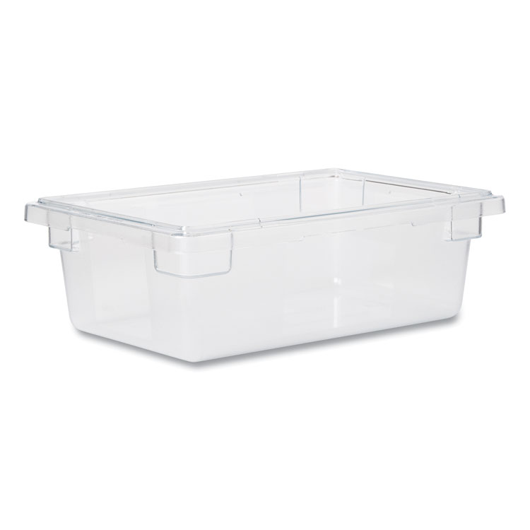 Rubbermaid Commercial Food/Tote Boxes, 3.5 gal, 18 x 12 x 6, Clear, Plastic (RCP3309CLE)