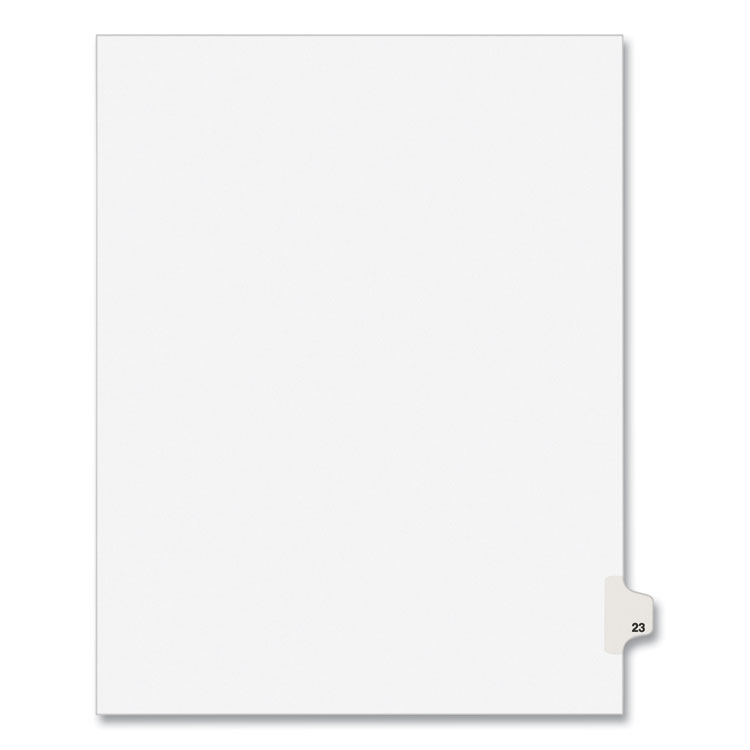 Avery Preprinted Legal Exhibit Side Tab Index Dividers, Avery Style, 10-Tab, 23, 11 x 8.5, White, 25/Pack, (1023) (AVE01023)