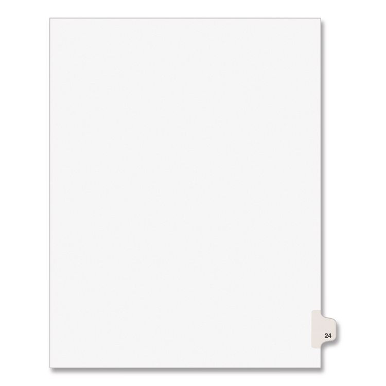 Avery Preprinted Legal Exhibit Side Tab Index Dividers, Avery Style, 10-Tab, 24, 11 x 8.5, White, 25/Pack, (1024) (AVE01024)
