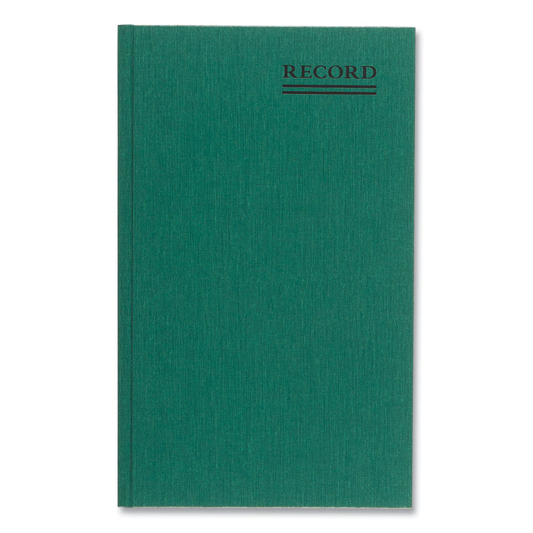 National Emerald Series Account Book, Green Cover, 12.25 x 7.25 Sheets, 150 Sheets/Book (RED56111)