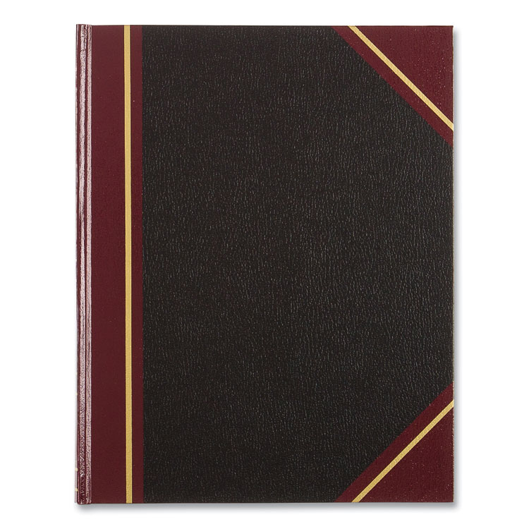 National Texthide Eye-Ease Record Book, Black/Burgundy/Gold Cover, 10.38 x 8.38 Sheets, 300 Sheets/Book (RED56231)
