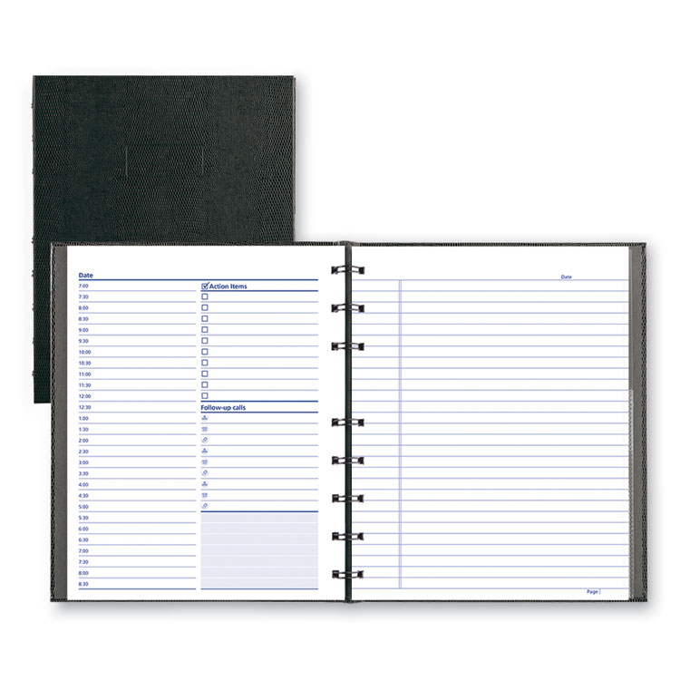 Blueline NotePro Undated Daily Planner, 9.25 x 7.25, Black Cover, Undated (REDA29C81)