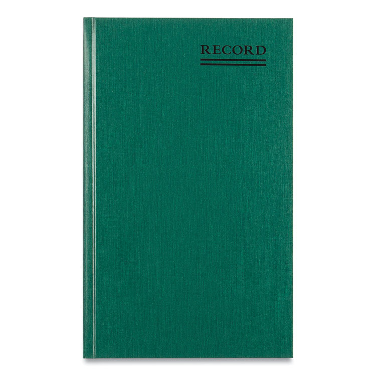 National Emerald Series Account Book, Green Cover, 12.25 x 7.25 Sheets, 500 Sheets/Book (RED56151)