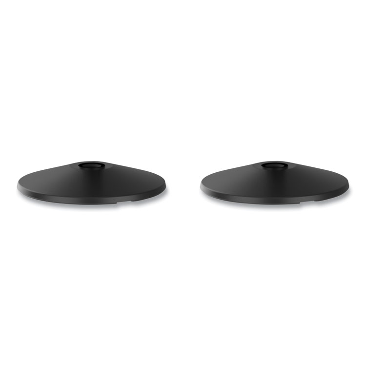 Tatco Adjusta-Tape Crowd Control Base Only, Steel, 14" Deep, Black, 2/Box (TCO11711)