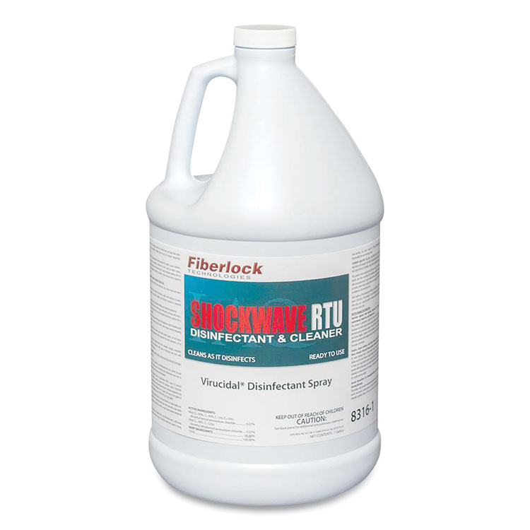 Fiberlock Technologies ShockWave RTU Disinfectant Spray, 1 gal Bottle (FKI83161)