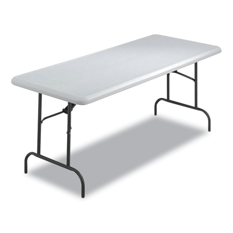 Iceberg IndestrucTables Too 600 Series Folding Table, Rectangular, 72" x 30" x 29", Platinum (ICE65323)