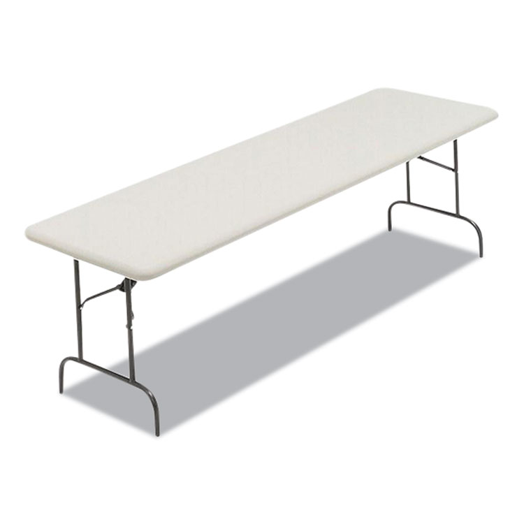 Iceberg IndestrucTables Too 600 Series Folding Table, Rectangular, 96" x 30" x 29", Platinum (ICE65333)