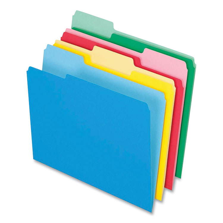 Pendaflex Colored File Folders, 1/3-Cut Tabs: Assorted, Letter Size, Assorted Colors, 36/Pack (PFX03086)