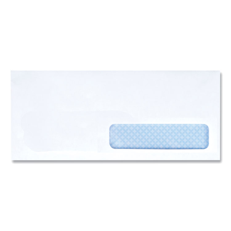 Universal Open-Side Security Tint Business Envelope, 1 Window, #10, Commercial Flap, Gummed Closure, 4.13 x 9.5, White, 500/Box (UNV35215)