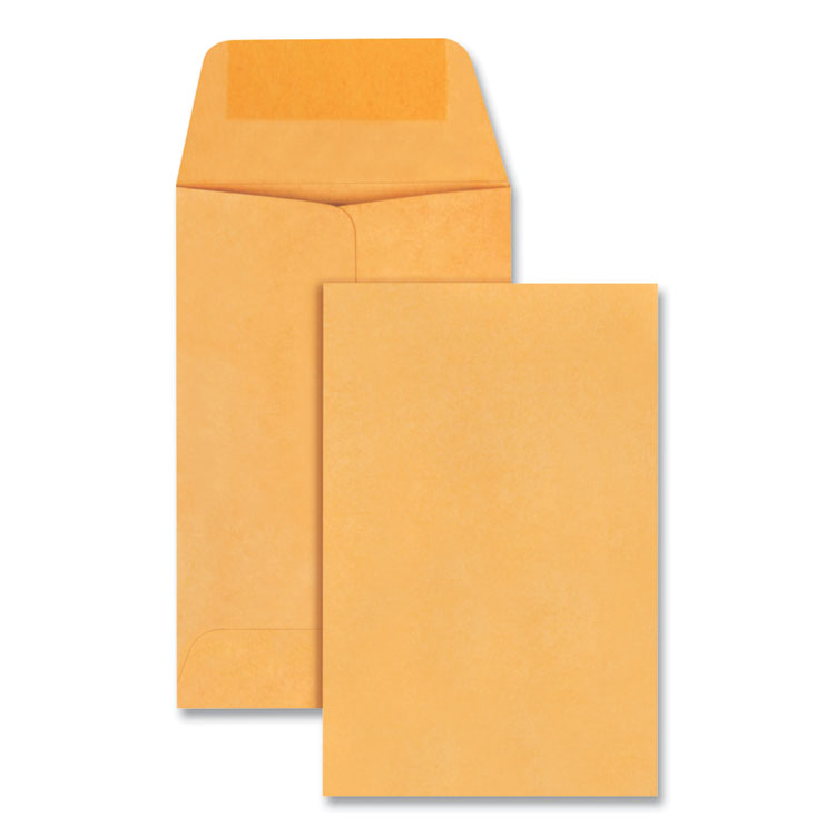 Universal Kraft Coin Envelope, #1, Round Flap, Gummed Closure, 2.25 x 3.5, Light Brown Kraft, 250/Box (UNV35304)