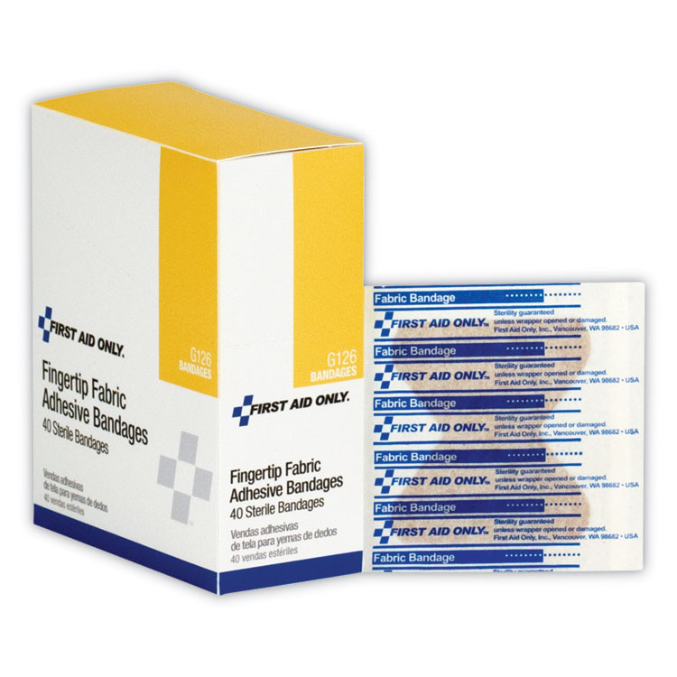 PhysiciansCare by First Aid Only First Aid Fingertip Bandages, 1.75 x 3, 40/Box (ACMG126)