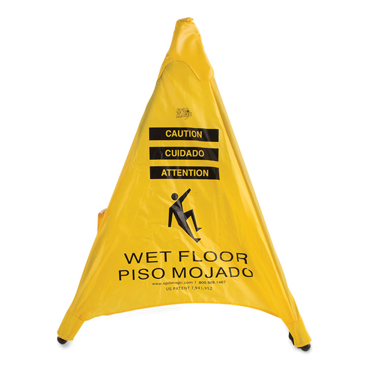 Spill Magic Pop Up Safety Cone, 3 x 2.5 x 20, Yellow (FAO220SC)