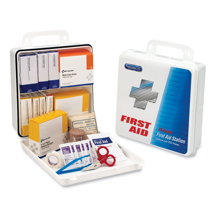 PhysiciansCare by First Aid Only Office First Aid Kit, for Up to 75 people, 312 Pieces, Plastic Case (FAO60003)