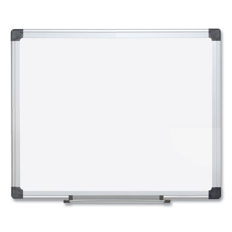 MasterVision Porcelain Value Dry Erase Board, 48" x 96", White Surface, Satin Aluminum Frame (BVCCR1501170MV)