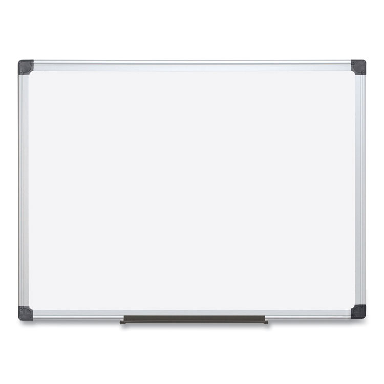 MasterVision Value Lacquered Steel Magnetic Dry Erase Board, 18" x 24", White Surface, Satin Aluminum Frame (BVCMA0207170)