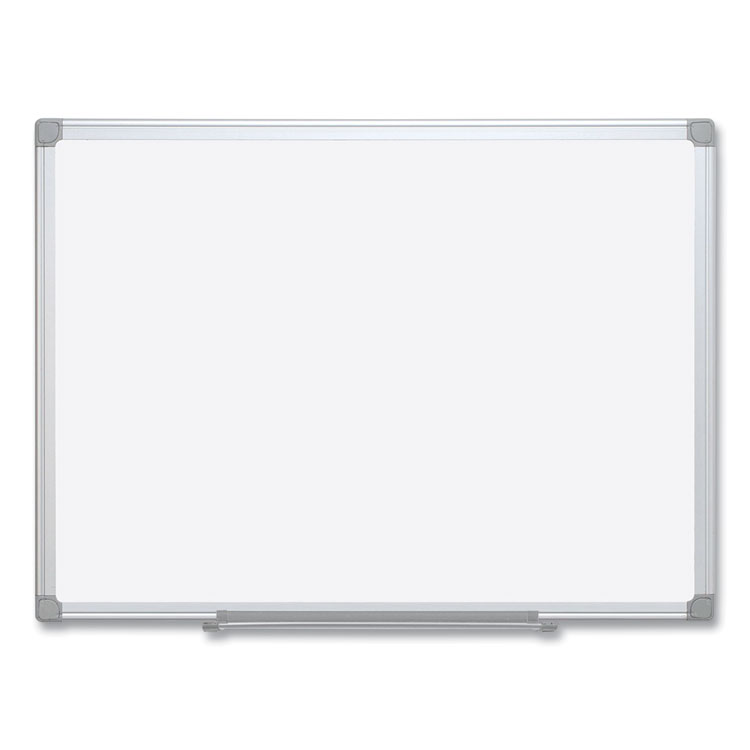 MasterVision Earth Silver Easy Clean Dry Erase Boards, 96" x 48", White Surface, Satin Aluminum Frame (BVCMA2100790)
