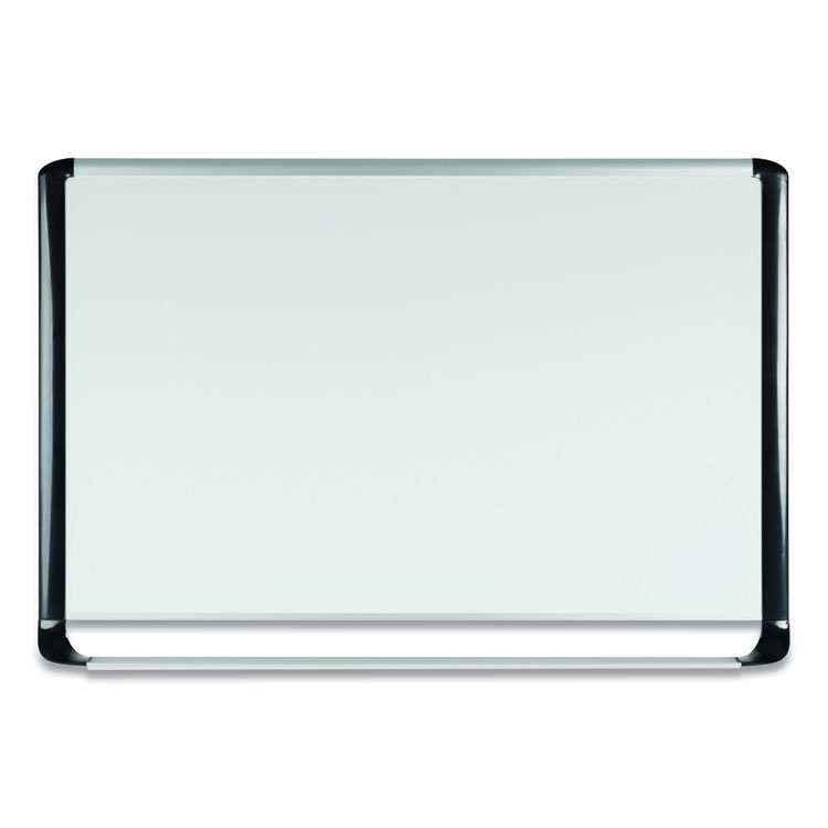 MasterVision Pure Platinum Dry Erase Board, 96" x 48", White Surface, Silver/Black Aluminum Frame (BVCMVI210401)