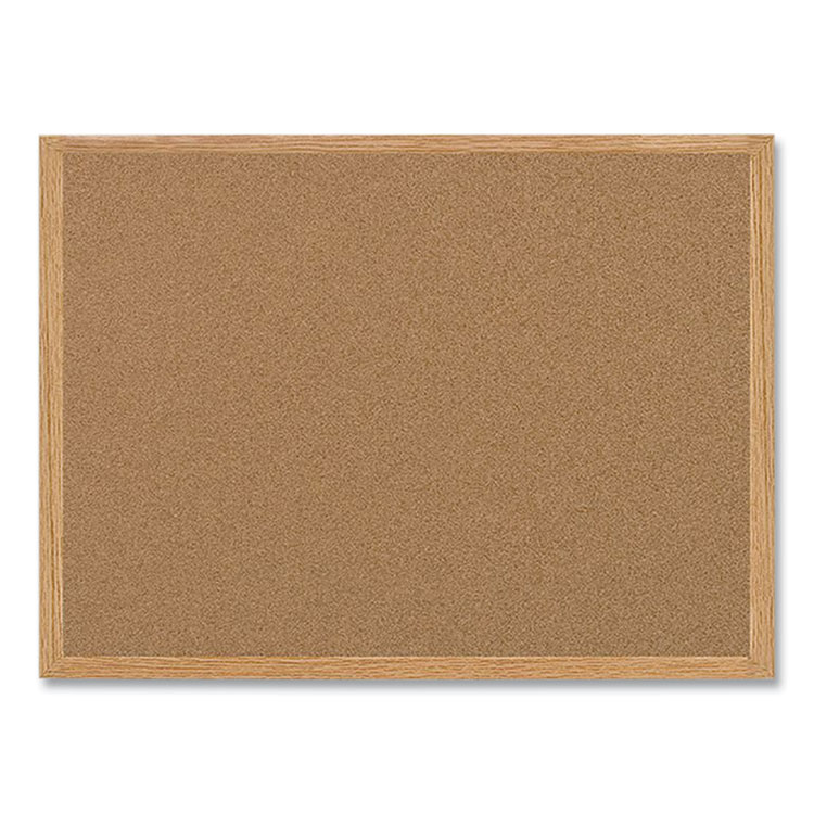 MasterVision Earth Cork Board, 36" x 24", Tan Surface, Oak Finished Wood Frame (BVCSB0420001233)