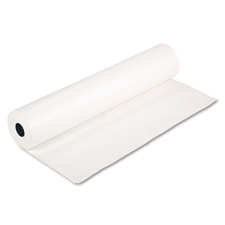Pacon Rainbow Duo-Finish Colored Kraft Paper, 35 lb Wrapping Weight, 36" x 1,000 ft, White (PAC63000)