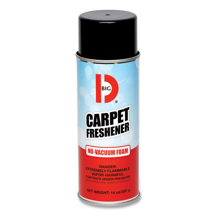 Big D Industries No-Vacuum Carpet Freshener, Fresh Scent, 14 oz Aerosol Spray, 12/Carton (BGD241)