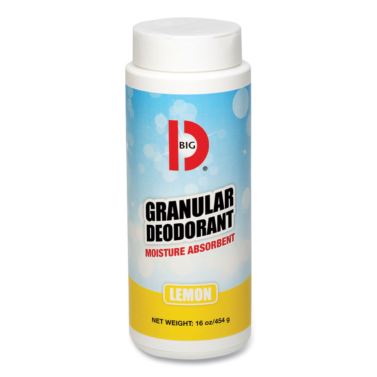 Big D Industries Granular Deodorant, Lemon, 16 oz, Shaker Can, 12/Carton (BGD150)
